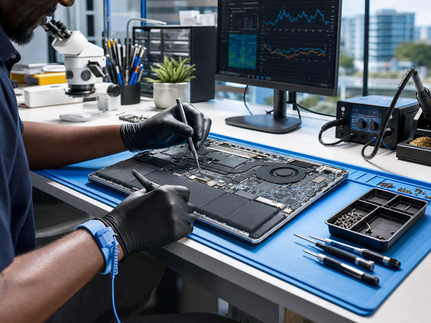 Premium laptop repairs without the wait.